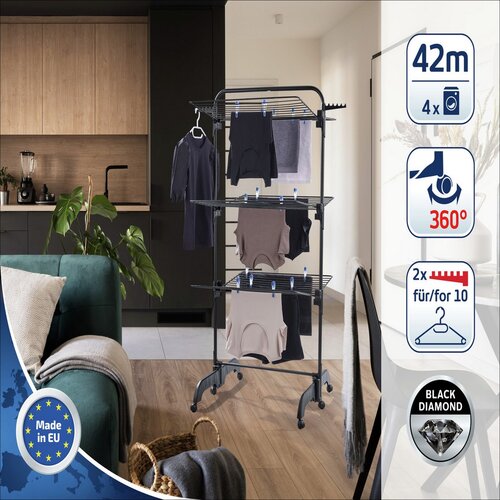 Leifheit Suszarka piętrowa Comfort Tower 420 Black 81691