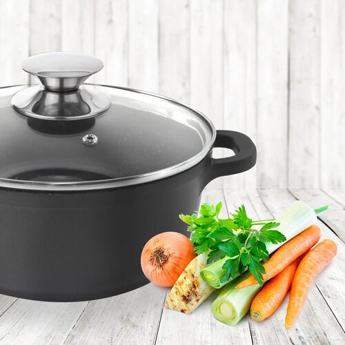 Orion Lonec s steklenim pokrovom Grande, premer 24cm