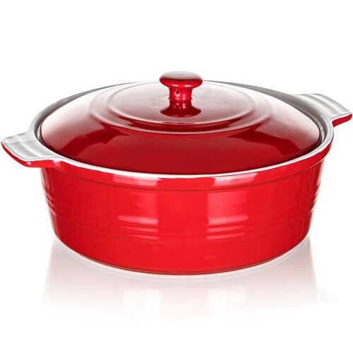Banquet Culinaria Red kerek forma sütőedény fedéllel 3 l