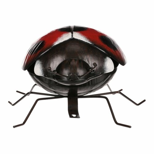 Decorație metalică de grădină pentru agățatGândăcel, 24 x 22 x 13 cm