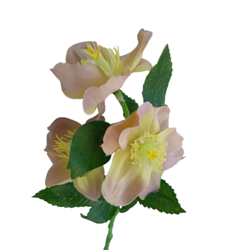Művirág Hellebores zöld-rózsaszín, 36 cm, művirág termék 2. képe
