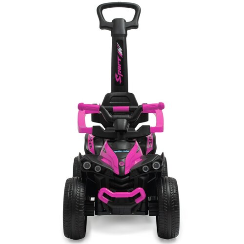 Baby Mix Dětské odrážedlo s vodící tyčí Mega Prime EVA, růžová