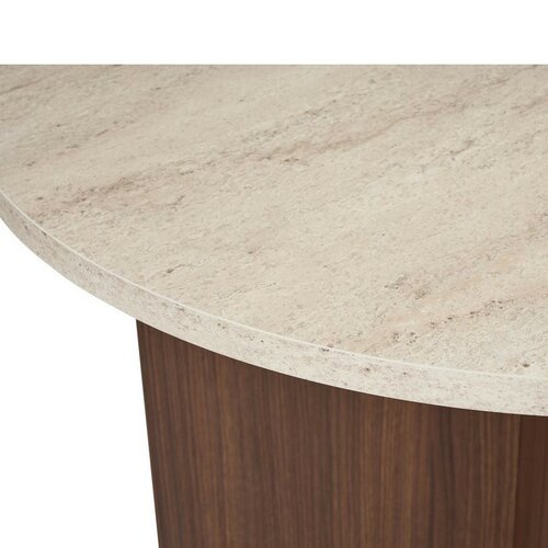 Jídelní stůl Sablin - Travertine, Milano Walnut