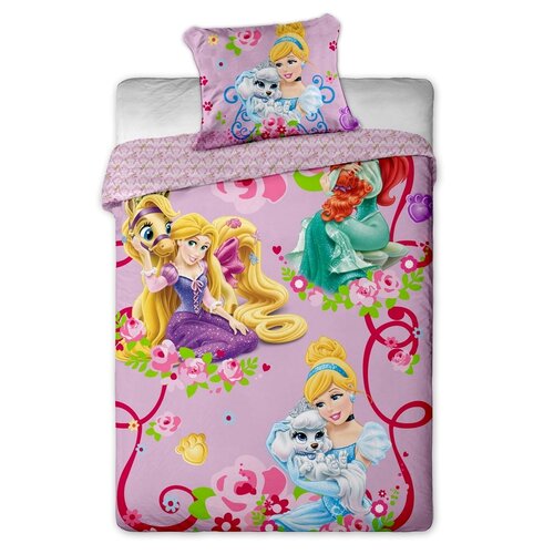 Lenjerie de pat pentru copii Prințesele 2015, 140 x 200 cm, 70 x 90 cm