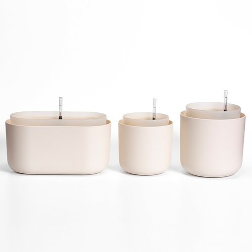 Plastia Selbstbewässerungskasten Tolita Beige, 31 x 16 cm