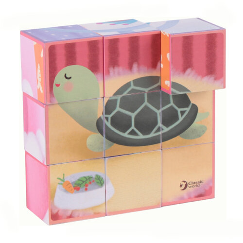 Classic world Układanka z klocków zwierzęta domowe, 9 szt.