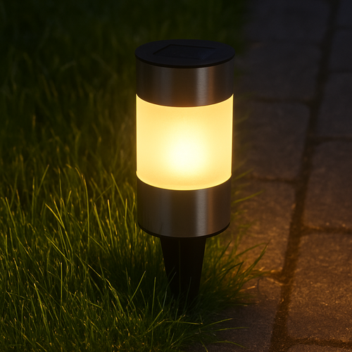 Lampă solară LED Hardyng, diam. 6 cm, în. 24 cm,albă caldă