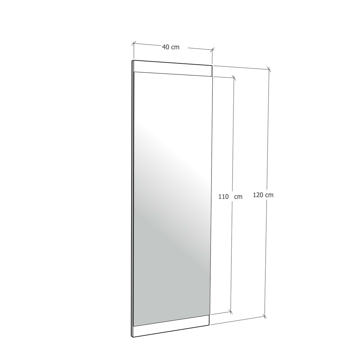 Zrkadlo Boy Ceviz 40 x 120 cm
