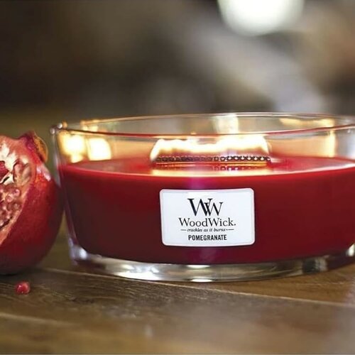 Woodwick Vonná svíčka loď Pomegranate, 453 g