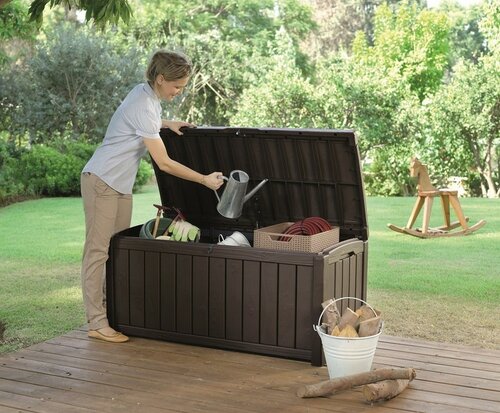 Záhradný úložný box Keter GLENWOOD 390 l, hnedý