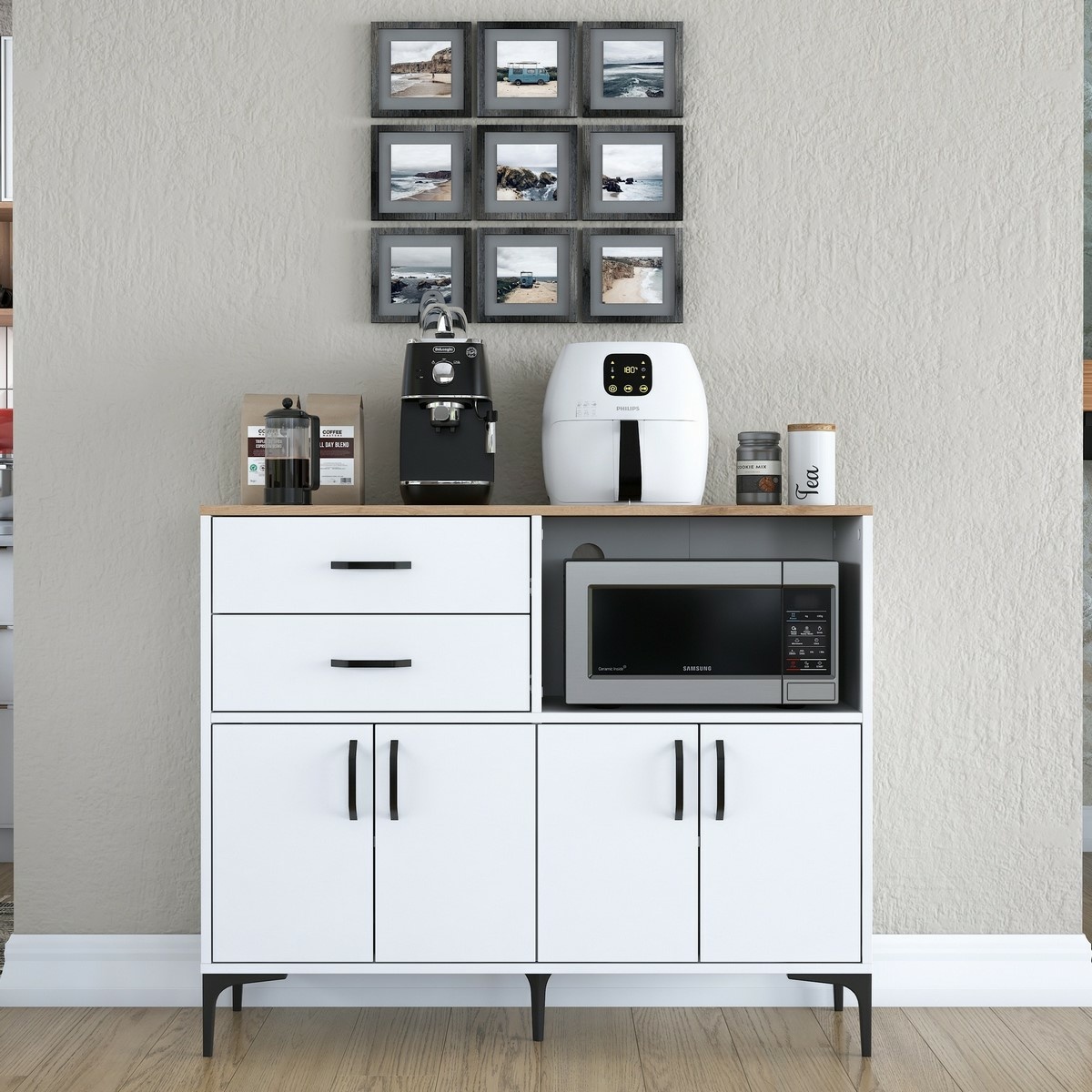 Skriňa Jeby Walnut and White