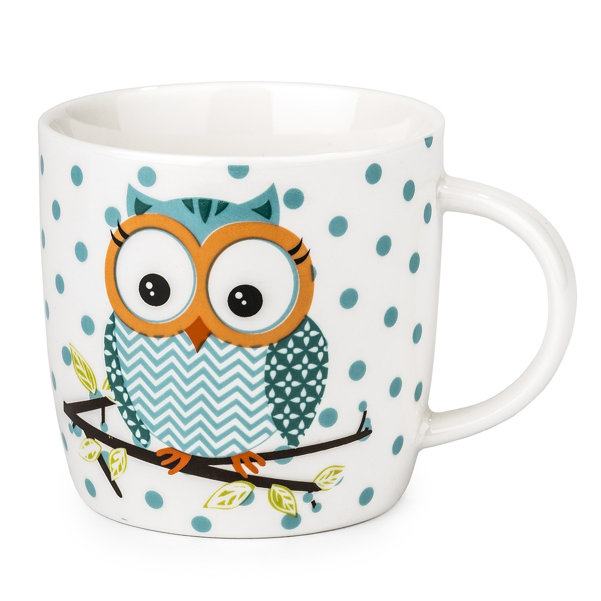 Porcelánový hrnek 300 ml - modrá sova
