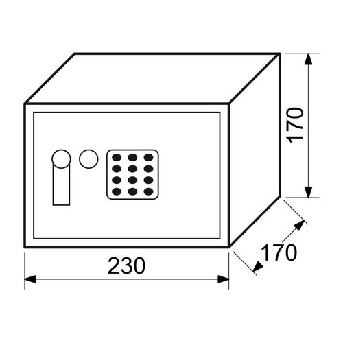 Seif din oțel cu încuietoare electronică, numeric tastatura și maneta RS.17.EDK