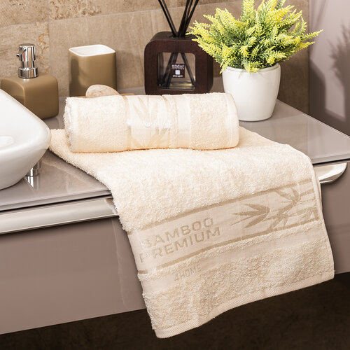 4Home Bamboo Premium рушник кремовий, 50 x 100 см, комплект 2 шт.