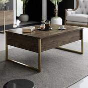 Konferenčný stolík Luxe Walnut and Gold