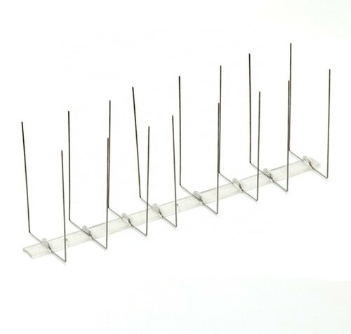 Vârfuri de protecție pentru păsări din inox,33 x 11 cm