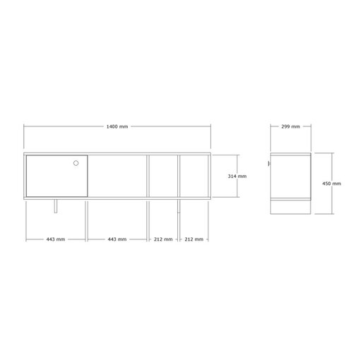 Stolik pod telewizor Folsom