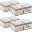 Set de 4 cutii metalice de Crăciun Holly Jolly, 16 × 11 × 5,6 cm