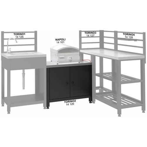 Cattara 14126 modul grillszekrény kültérikonyhához Torino 2