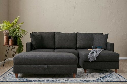 Sofa narożna Eva Prawa Antracyt