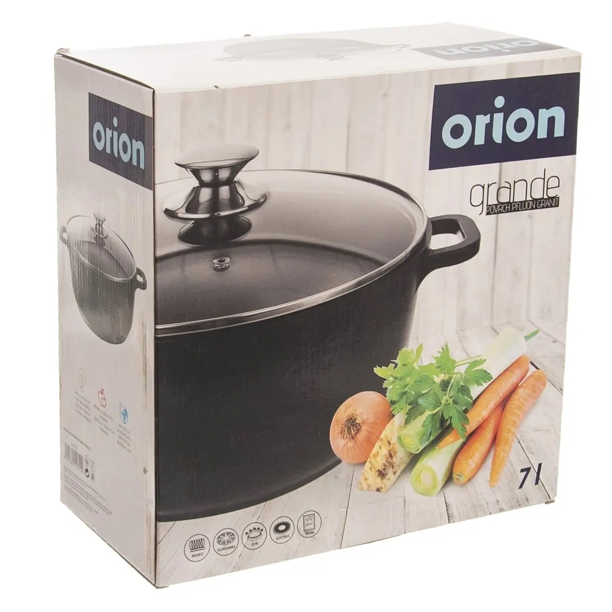 Orion Hrnec GRANDE pr. 28 cm, skleněná poklice , 7 l - thumb (6)