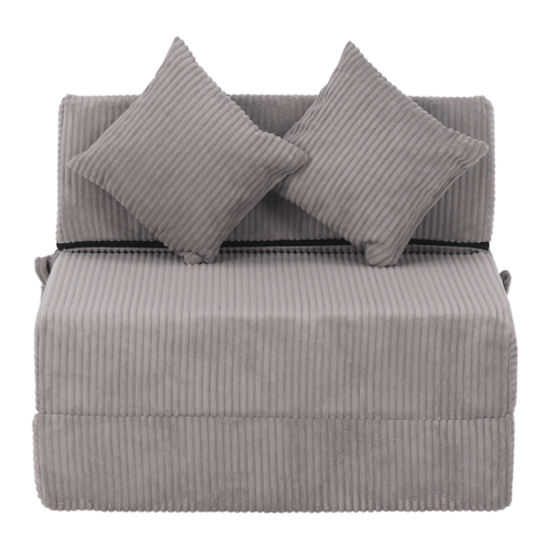 Skladacie kreslo / matrac PELOS, sivá