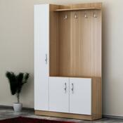 Garderobenset Naturel White and Teak
