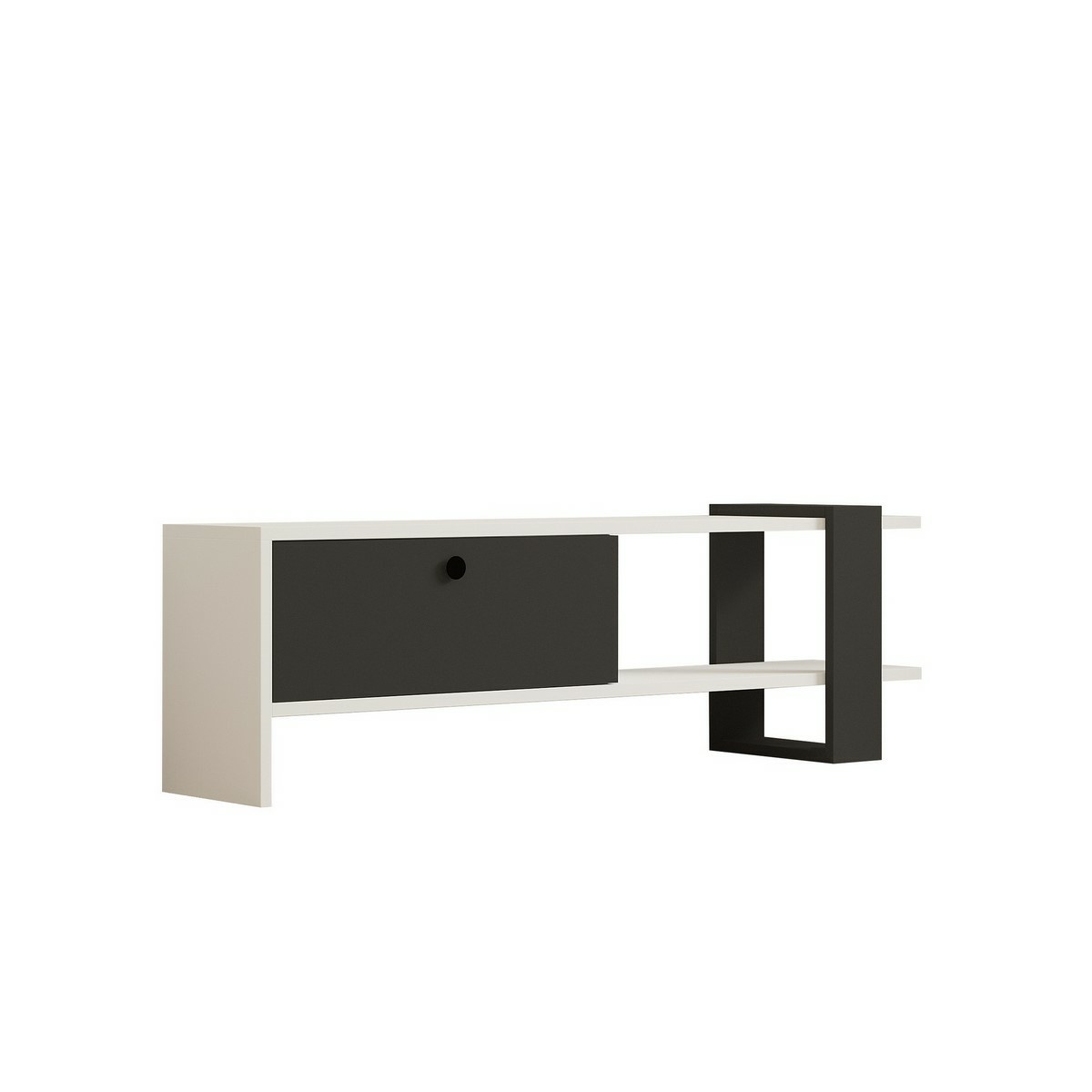 Televizní stolek Funda Anthracite and White