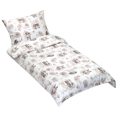 Bellatex Baumwollbettwäsche Junior schlafender  Teddybär, 140 x 200 cm, 70 x 90 cm