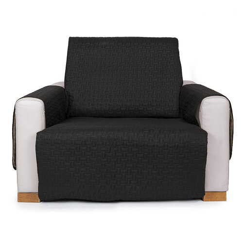 4Home Narzuta na fotel Doubleface czarna/szara, 60 x 220 cm