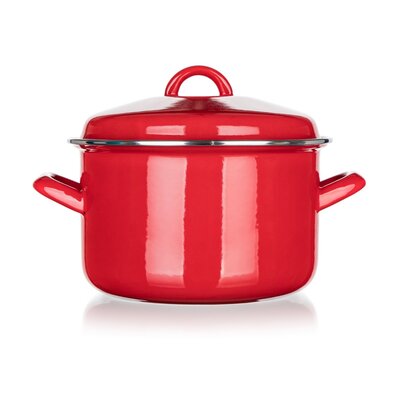 Banquet Emaille-Topf mit Deckel Milton red, 20 cm, 3,4 l