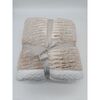 Decke in Lammfelloptik Marmor Beige, 150 x 200 cm