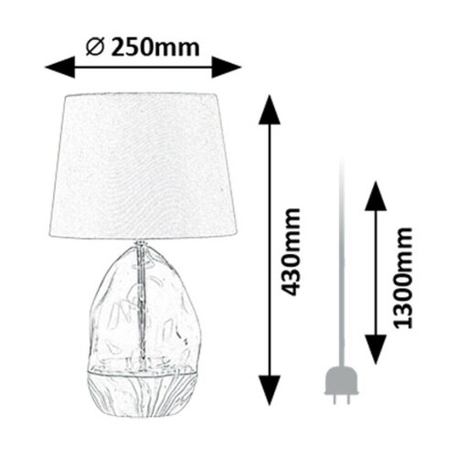 Rabalux 74227 dekoratívna stolná lampa Apolonia, biela, E27, 1x max. 40W, IP20
