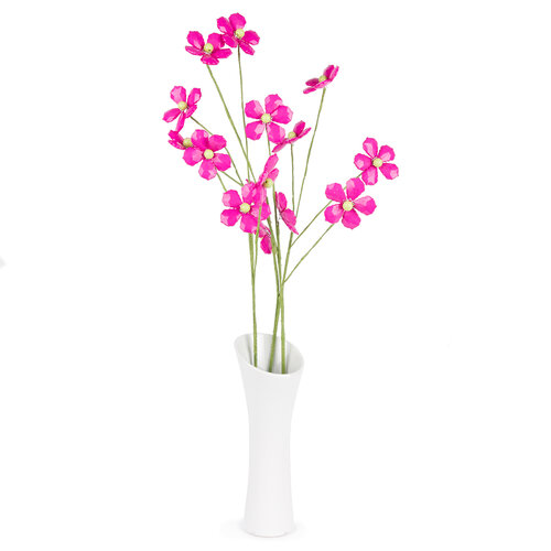 Dekor virág gyöngyökből rózsaszín, 68 cm