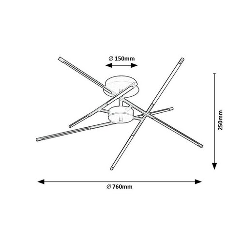 Rabalux 71056 lampa sufitowa LED Henli, regulowane ramiona