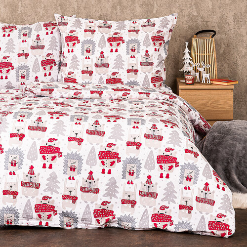 4Home Bombažna posteljnina Winter animals, 140 x 200 cm, 70 x 90 cm