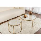 Aurum Gold dohányzóasztal szett 80 cm, 2 db