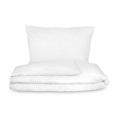 Kvalitex Saténové obliečky Stripe biela, 140 x 220 cm, 70 x 90 cm