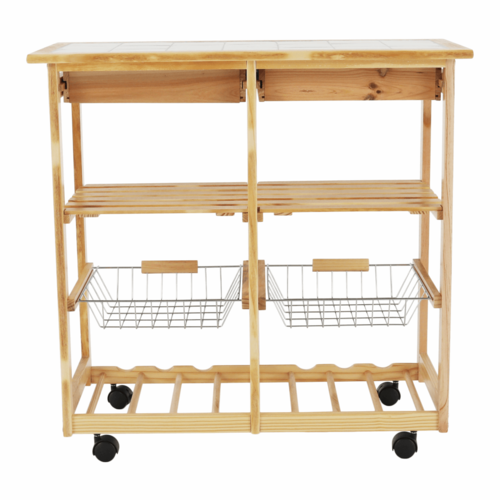 Servírski voziček na kolesih Lumber