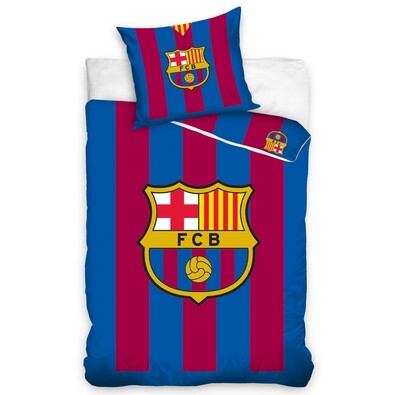 Pościel bawełniana FC Barcelona, 140 x 200 cm, 70 x 90 cm