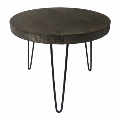 Drevený stolík Bally tmavohnedá, 45 cm