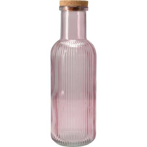 Trinkflasche mit Korken, Rosa, 1 l