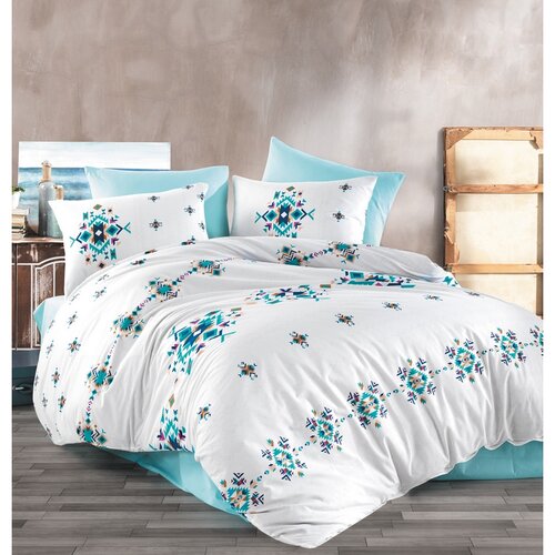 BedTex Bavlněné povlečení Hippi tyrkysová, 220 x 200 cm, 2 ks 70 x 90 cm
