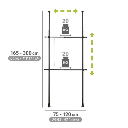 Wenko Ușoare telescopice Herkules Basic, negru