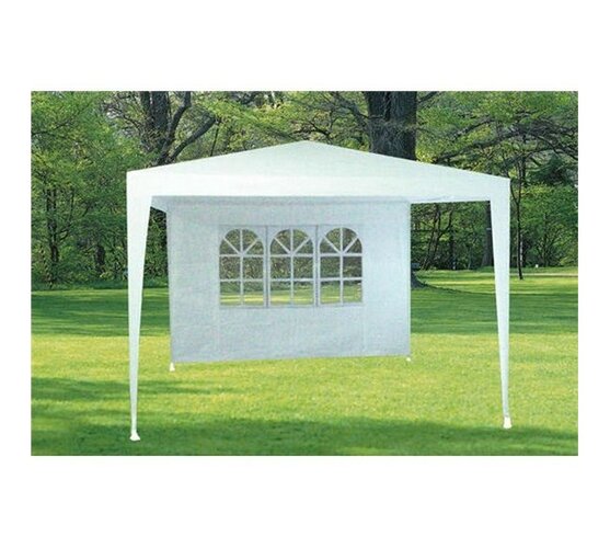 Stranica vrtnega šotora z oknom 2,95 x 1,9 m, bela