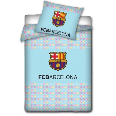 Dětské bavlněné povlečení do postýlky FC Barcelona light, 100 x 130 cm, 40 x 60 cm