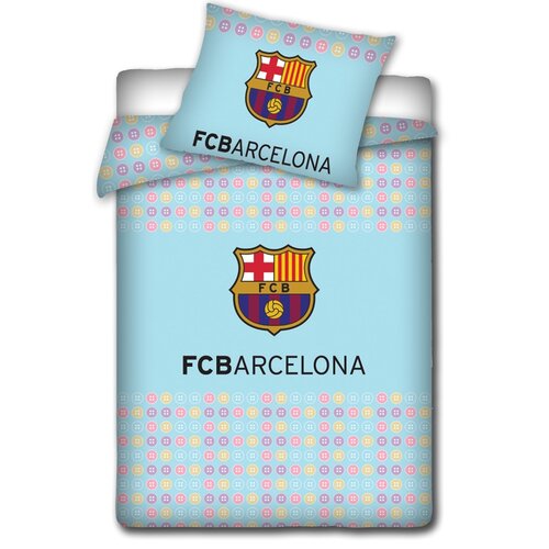 Detské bavlnené obliečky do postieľky FC Barcelona light, 100 x 130 cm, 40 x 60 cm