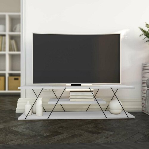 TV-Tisch Canaz White and Black