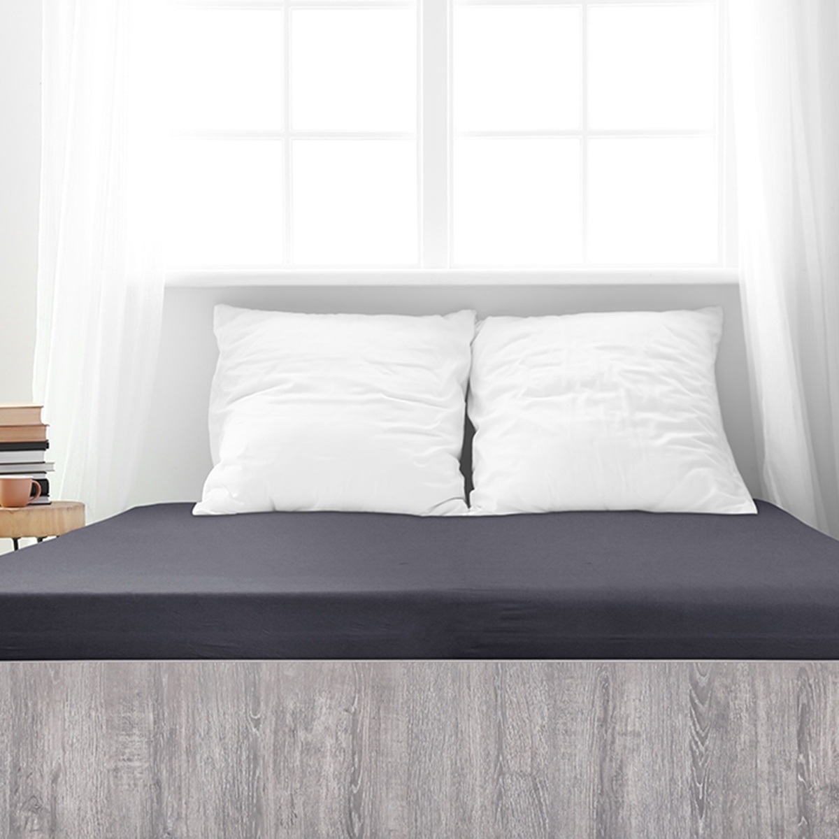 4Home Premium jersey lepedő antracit , 90 x 200 cm, 90 x 200 cm