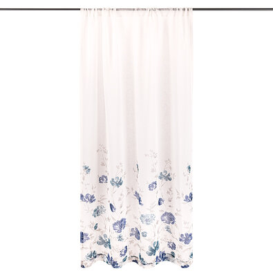 4Home Zavese Floral modra, 140 x 245 cm